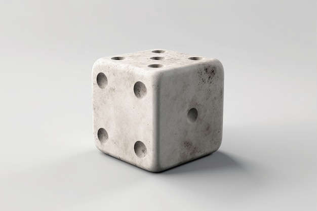 Bezpłatne zdjęcie abstrakcyjna kostka 3d z kamienną teksturą
