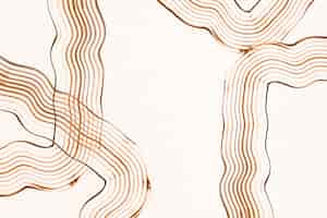 Bezpłatne zdjęcie abstrakcyjna ramka z teksturą w brązowym ręcznie robionym falistym wzorze