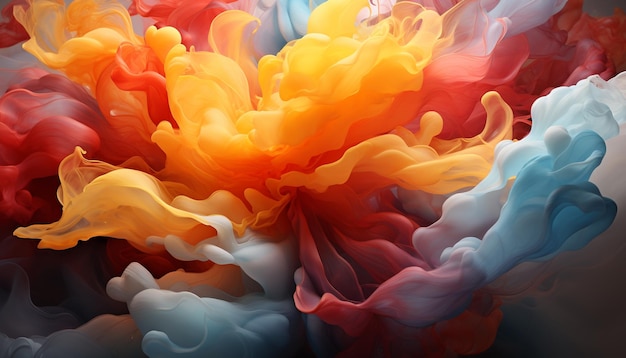 Bezpłatne zdjęcie abstrakcyjne kolory płynące wibrującymi falami tworzą futurystyczne tło generowane przez sztuczną inteligencję