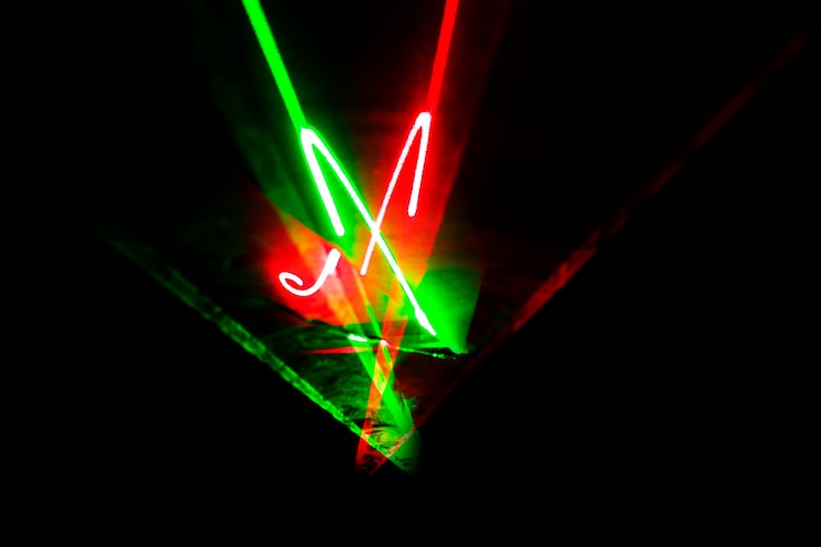 Bezpłatny plik Zdjęcie abstrakcyjne tło poziome lasera optycznego
