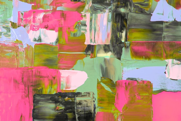 Bezpłatne zdjęcie abstrakcyjne tło tapety, zielona i różowa farba akrylowa teksturowana