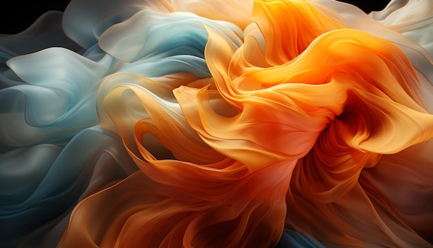 Bezpłatne zdjęcie abstrakcyjne tło z płynnie płynącymi, żywymi kolorami w ruchu generowanymi przez sztuczną inteligencję