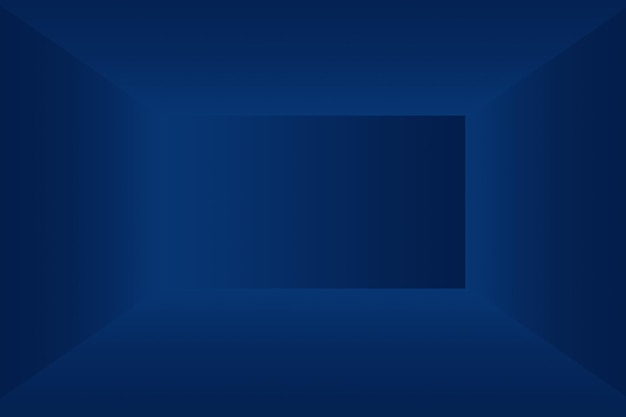 Abstrakcyjny luksusowy gradient niebieski tło gładki ciemno niebieski z czarnym winietowym banerem studyjnym