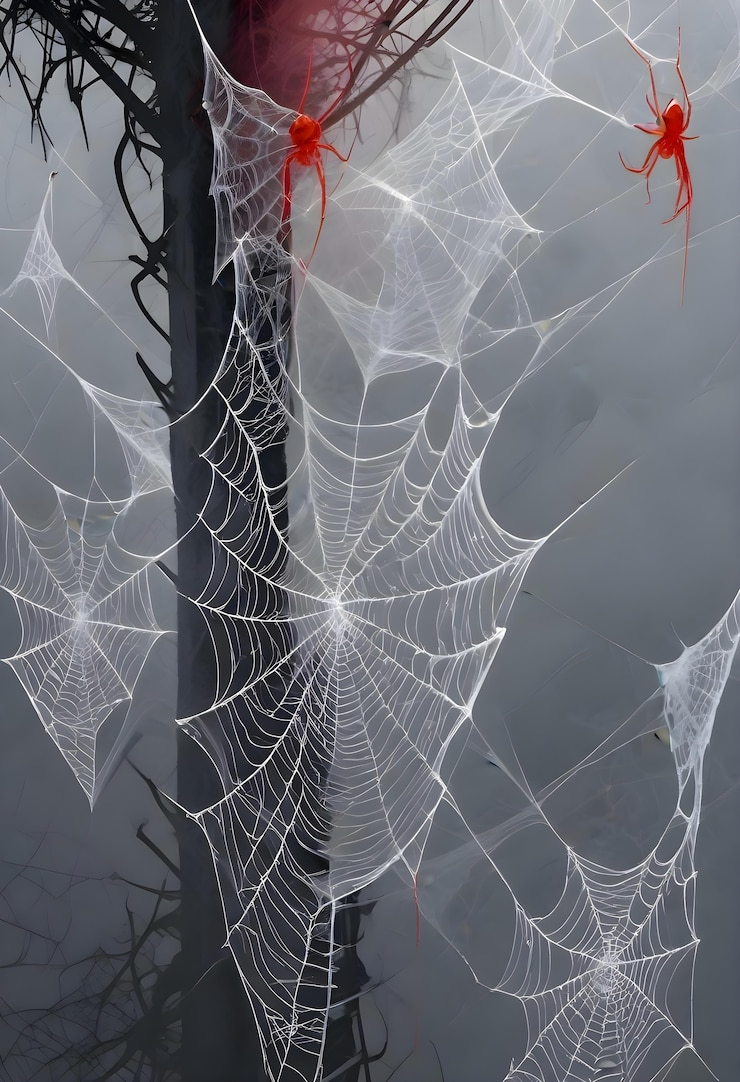Bezpłatny plik Zdjęcie abstrakcyjny projekt tekstury sieci pająka na halloween