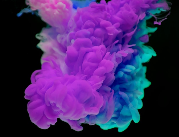 Bezpłatne zdjęcie abstrakt purpurowa i błękitna chmura