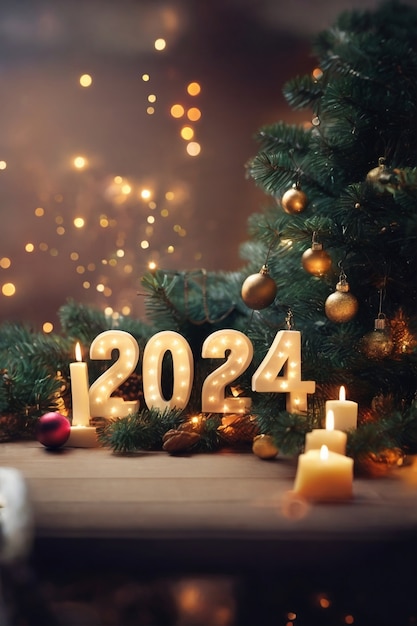 Ai wygenerował szczęśliwego nowego roku 2024