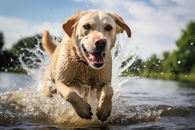 Bezpłatne zdjęcie ai wygenerowane przez psa labradora retrievera