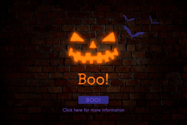 Bezpłatne zdjęcie all saint's eve boo halloween icon concept