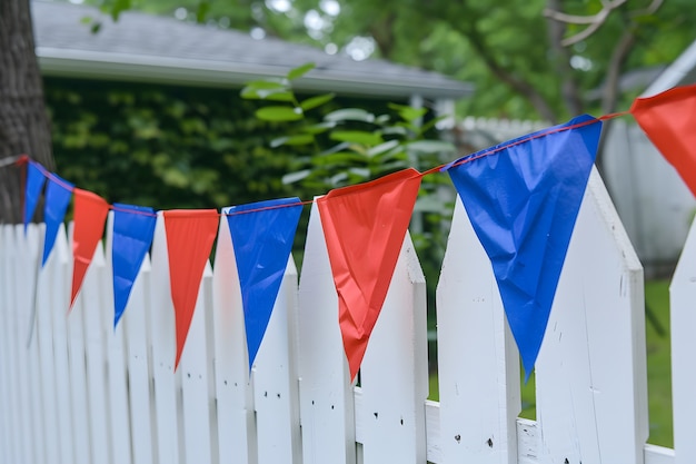 Bezpłatne zdjęcie american colors household decorations for independence day celebration