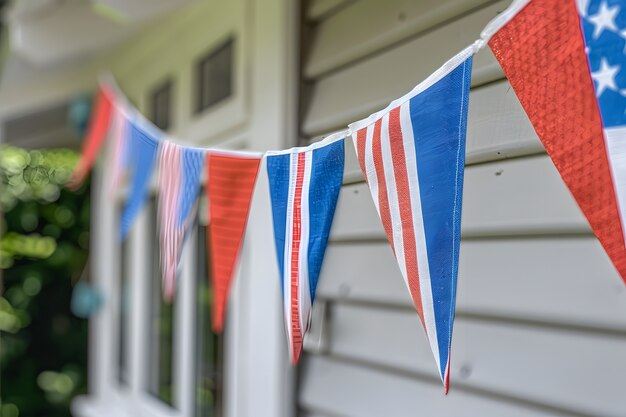 Bezpłatne zdjęcie american colors household decorations for independence day celebration