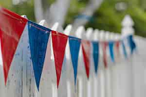 Bezpłatne zdjęcie american colors household decorations for independence day celebration