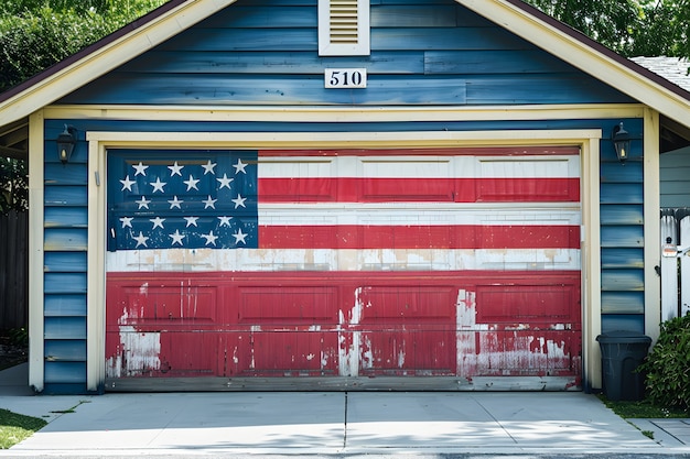 Bezpłatne zdjęcie amerykańskie kolory dekoracje domowe na świętowanie dnia niepodległości