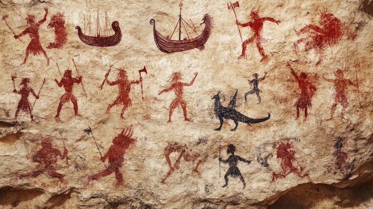 Bezpłatny plik Zdjęcie archeologiczne malowidła jaskiniowe