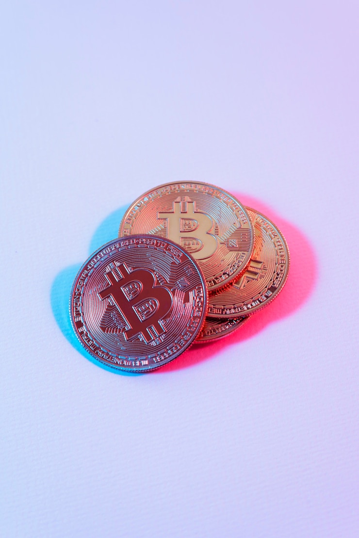 Bezpłatny plik Zdjęcie asortyment martwej natury z kryptowalutą