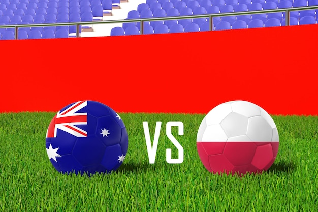 Australia vs Polska na stadionie