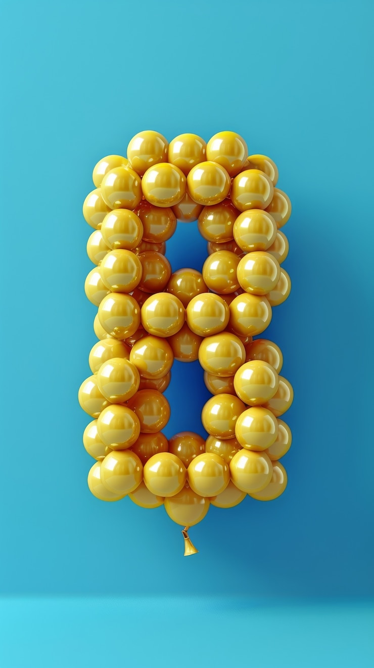 Bezpłatny plik Zdjęcie balloon twist letter na płaskim tle