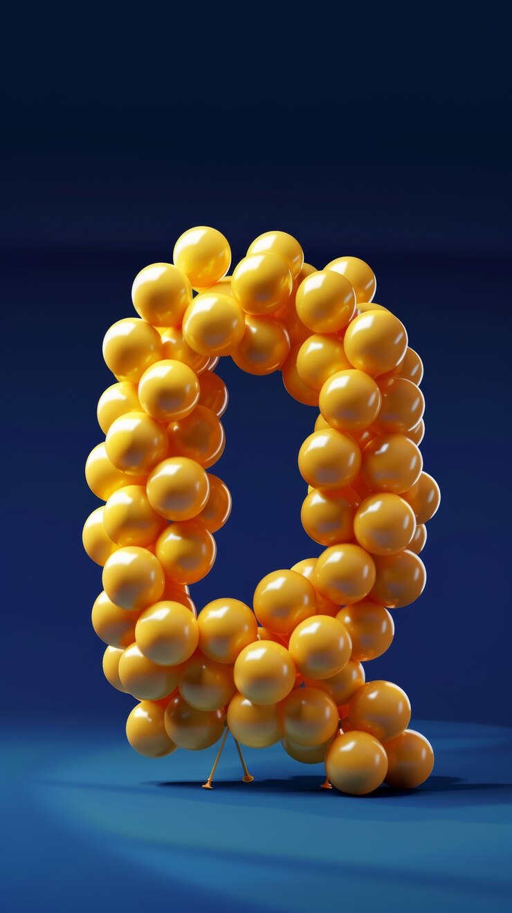 Bezpłatny plik Zdjęcie balloon twist letter na płaskim tle
