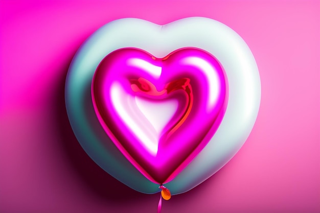Bezpłatne zdjęcie balon w kształcie serca w kolorze różowym