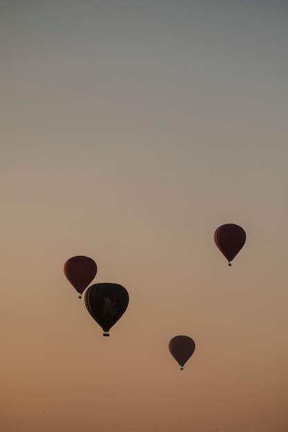 Balon W świetle Wschodu Słońca