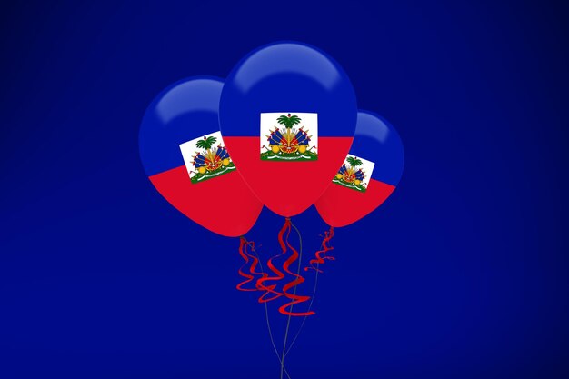 Balony z flagą Haiti