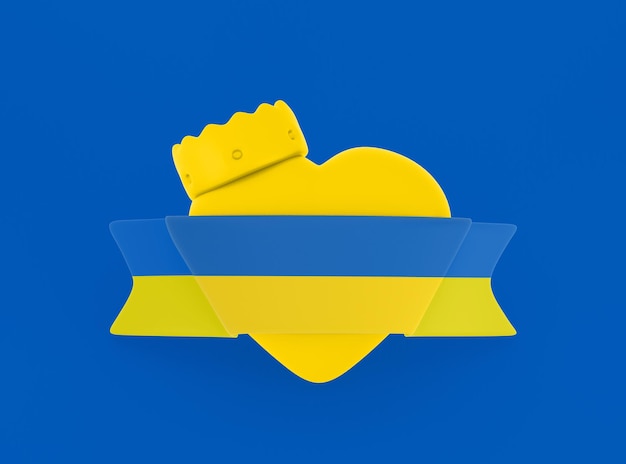 Bezpłatne zdjęcie baner serca ukrainy