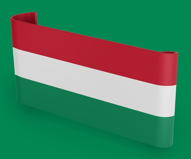 Bezpłatne zdjęcie baner wstążki z flagą węgier