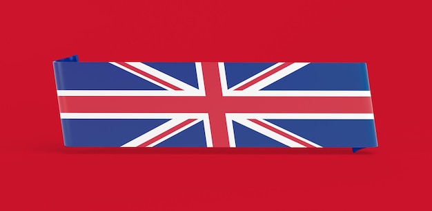 Bezpłatne zdjęcie baner z flagą wielkiej brytanii