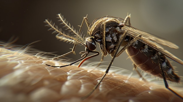 Bezpłatne zdjęcie bardzo szczegółowy komar