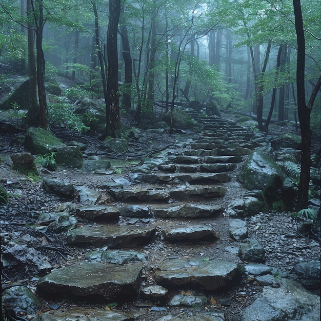 Bezpłatne zdjęcie beautiful japanese forest landscape