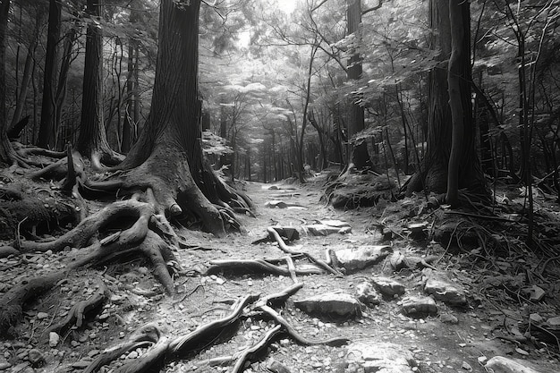 Bezpłatne zdjęcie beautiful japanese  forest scene