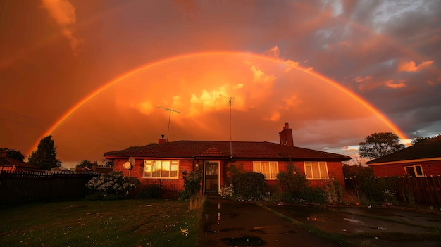 Bezpłatne zdjęcie beautiful rainbow  in nature