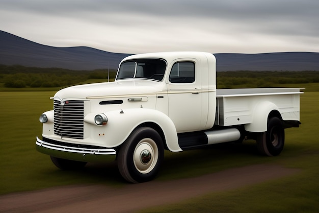 Bezpłatne zdjęcie biała ciężarówka pochodząca z firmy ford.