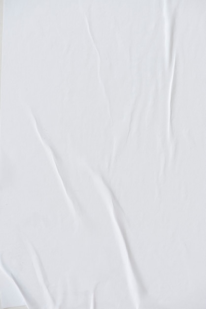 Bezpłatne zdjęcie biała marszczona tekstura papieru