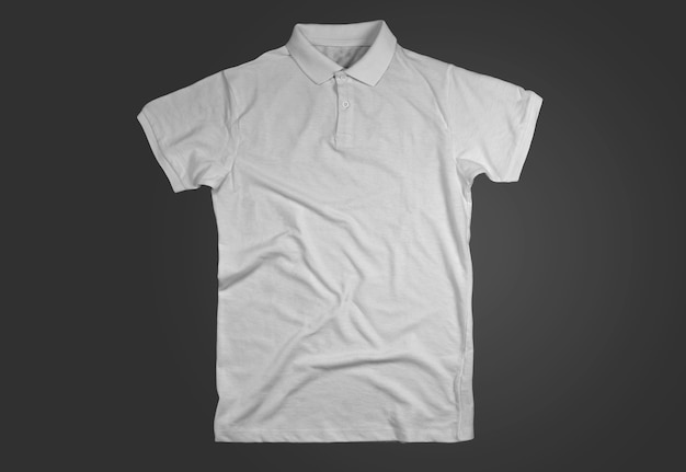 Bezpłatne zdjęcie biała otwarta koszulka polo