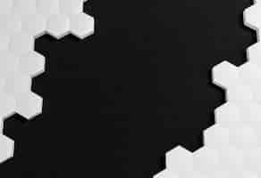 Bezpłatne zdjęcie białe kształty na czarnym tle