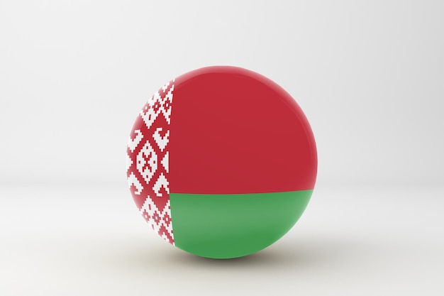 Bezpłatne zdjęcie białoruś flaga w białym tle