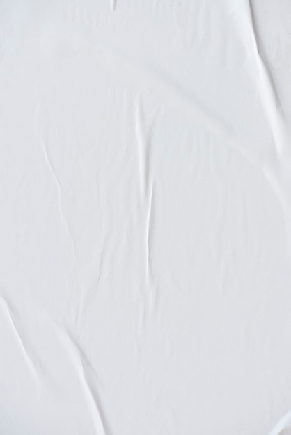 Biały pomarszczony papier tekstury tła