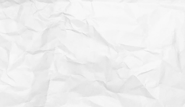 Biały zmięty papier tekstura tło projekt przestrzeni biały odcień