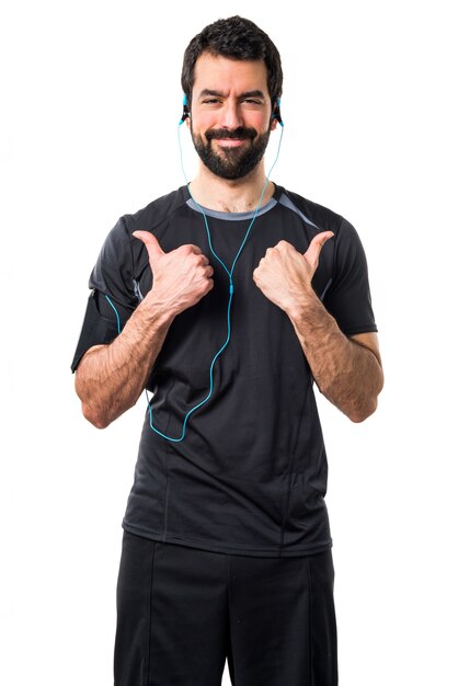 Biegacz muzyki palec sport slim