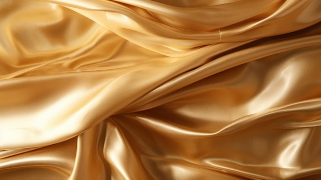 Błyszcząca tekstura złotej folii odbijająca miękkie światło Luksusowe złoto symbolizujące bogactwo