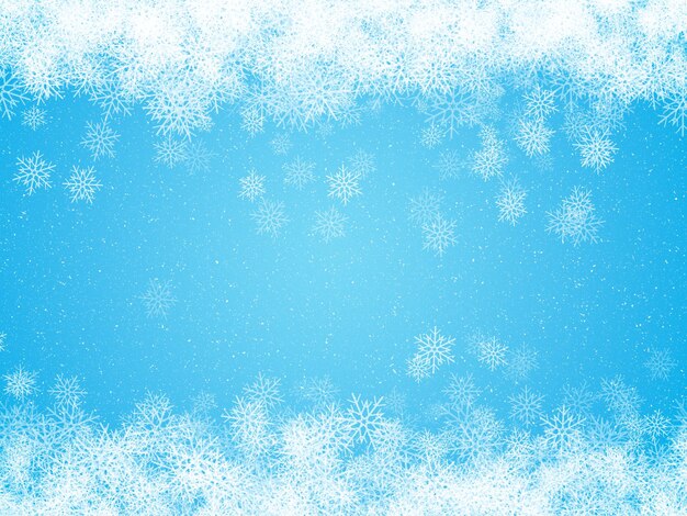 Boże Narodzenie niebieskie tło z wzorem płatka śniegu