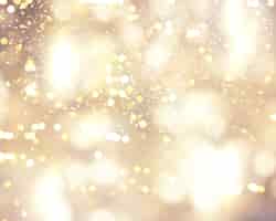 Bezpłatne zdjęcie bożenarodzeniowy tło z confetti i bokeh światłami