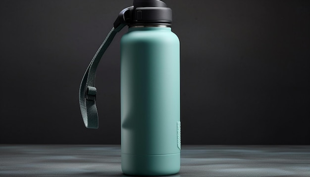 Butelka z czystą wodą dla zdrowego napoju sportowego generowana przez AI