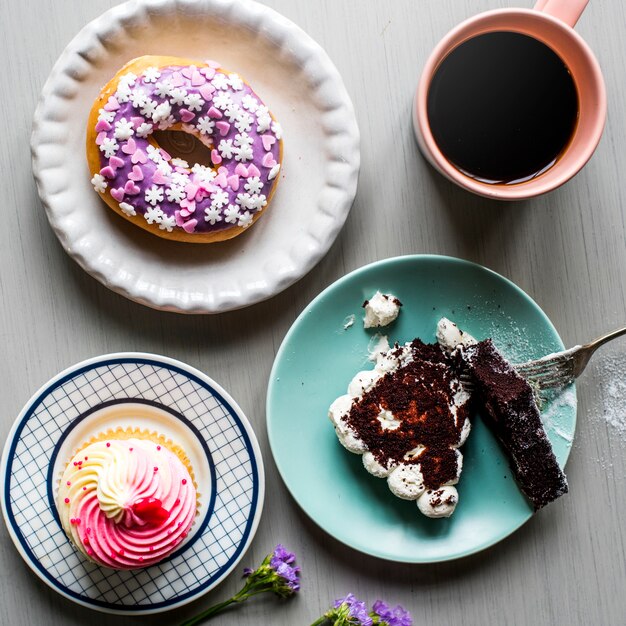 Cake Doughnut Bakery Sweets Dessert Break Time