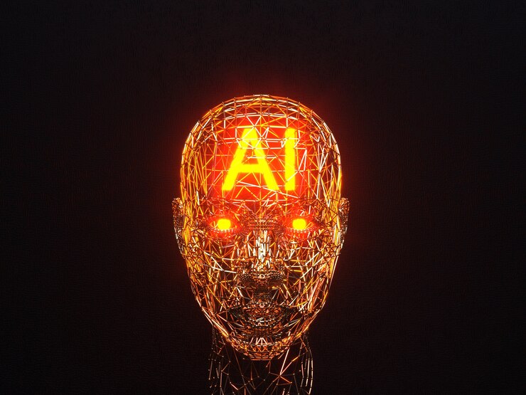 Bezpłatny plik Zdjęcie chmura ai z głową robota