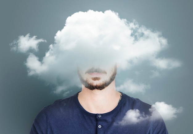 Chmura ukryty dylemat depresja błogość
