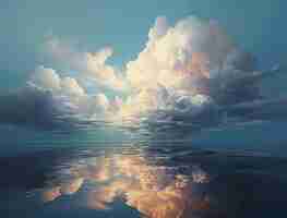 Bezpłatne zdjęcie chmury w fotorealistycznym stylu
