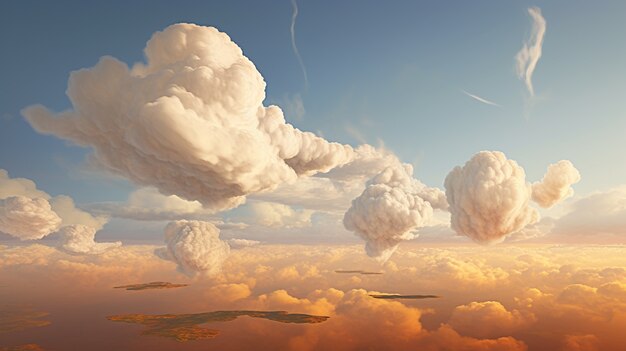 Chmury w fotorealistycznym stylu