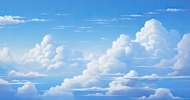 Bezpłatne zdjęcie chmury w stylu anime