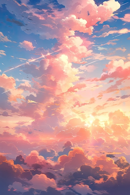 Chmury w stylu anime